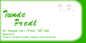 tunde predl business card